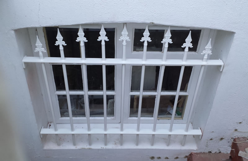 Security Grille with Finials