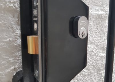 Hinged Bar Security Gate - Self Closing latch lock option